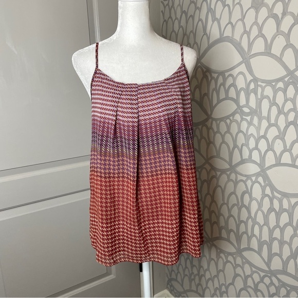 Cabi Size S Sleeveless Top Adjustable Spaghetti Straps Rust Flowy Lined - Picture 1 of 9